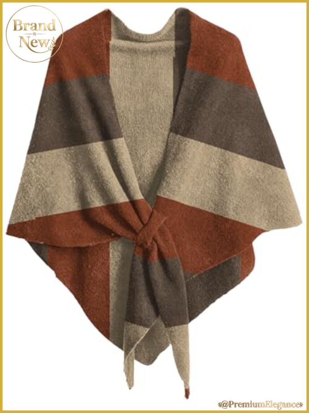 Women Knit Open Front Poncho Shawl Wrap Sweater Spring Summer